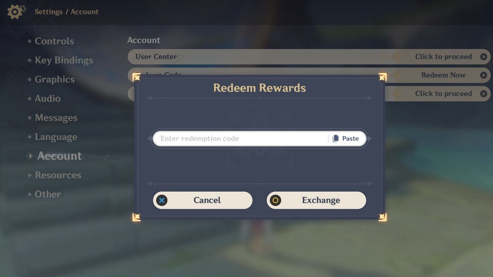 Here's how to redeem the v5.8 livestream codes in-game (Image via HoYoverse)